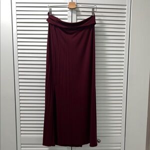 Rue21 Red Maxi A-Line Skirt with Slit